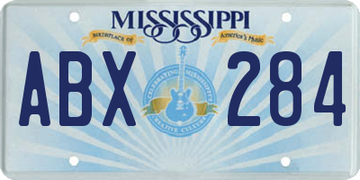 MS license plate ABX284