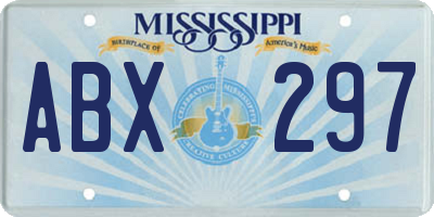 MS license plate ABX297