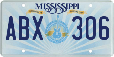 MS license plate ABX306