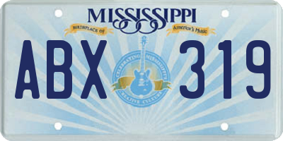 MS license plate ABX319