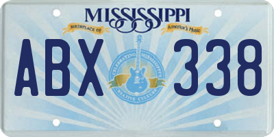 MS license plate ABX338