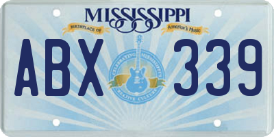MS license plate ABX339
