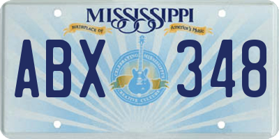 MS license plate ABX348