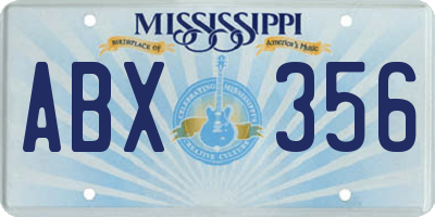 MS license plate ABX356