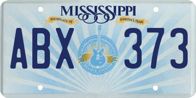 MS license plate ABX373