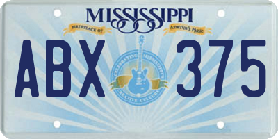 MS license plate ABX375