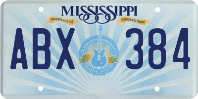 MS license plate ABX384