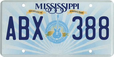 MS license plate ABX388