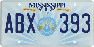 MS license plate ABX393