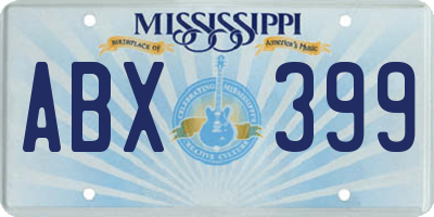 MS license plate ABX399
