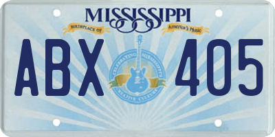 MS license plate ABX405