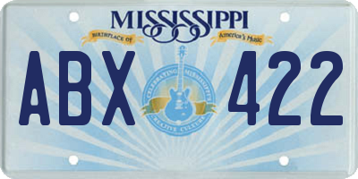 MS license plate ABX422