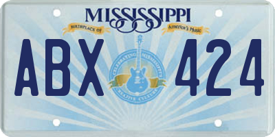 MS license plate ABX424