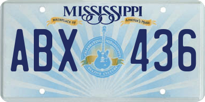 MS license plate ABX436