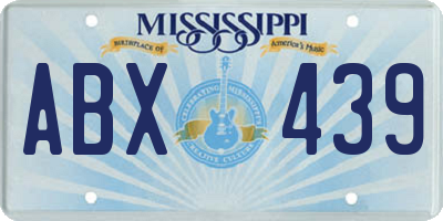 MS license plate ABX439