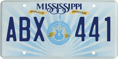 MS license plate ABX441