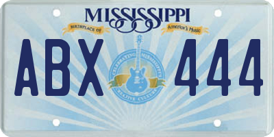 MS license plate ABX444
