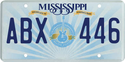 MS license plate ABX446