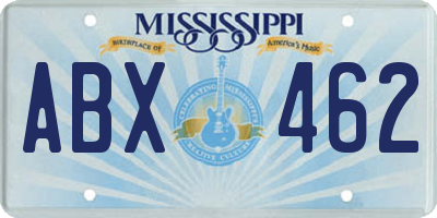 MS license plate ABX462