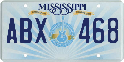MS license plate ABX468
