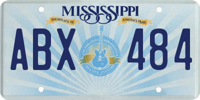 MS license plate ABX484