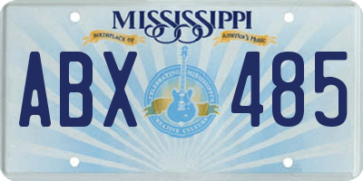 MS license plate ABX485
