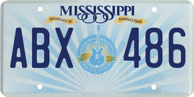 MS license plate ABX486