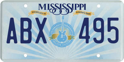 MS license plate ABX495
