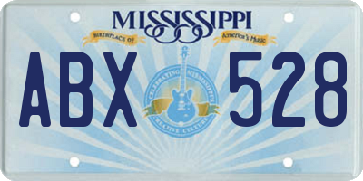 MS license plate ABX528