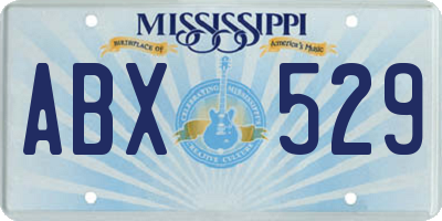 MS license plate ABX529