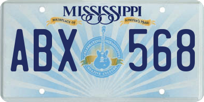 MS license plate ABX568
