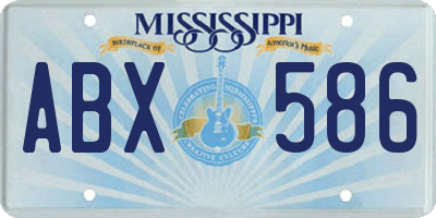 MS license plate ABX586