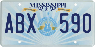 MS license plate ABX590