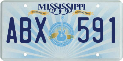 MS license plate ABX591