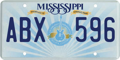 MS license plate ABX596