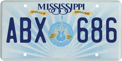 MS license plate ABX686