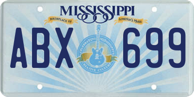 MS license plate ABX699