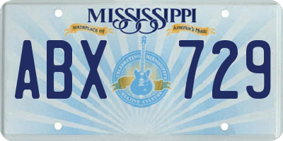 MS license plate ABX729