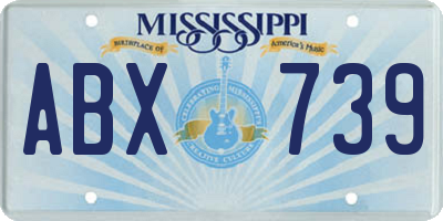 MS license plate ABX739
