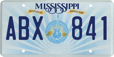MS license plate ABX841