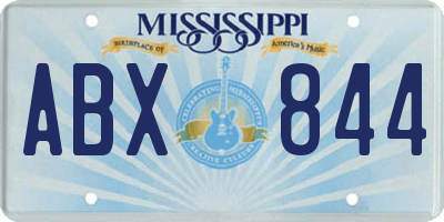 MS license plate ABX844