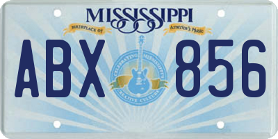 MS license plate ABX856