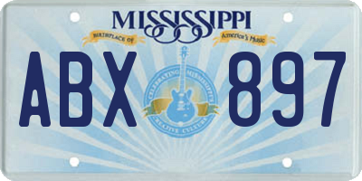 MS license plate ABX897