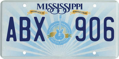MS license plate ABX906