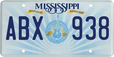 MS license plate ABX938
