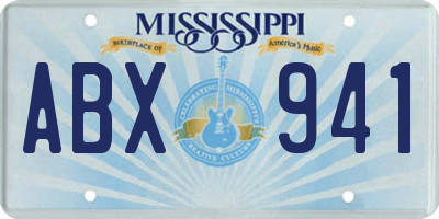 MS license plate ABX941