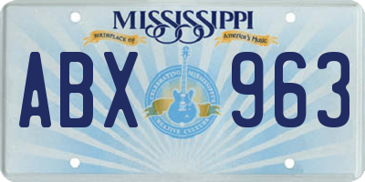 MS license plate ABX963