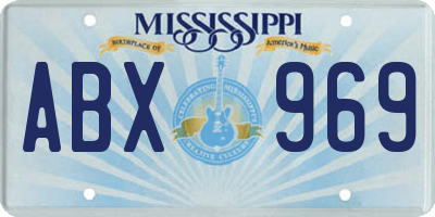 MS license plate ABX969