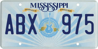 MS license plate ABX975