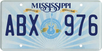 MS license plate ABX976